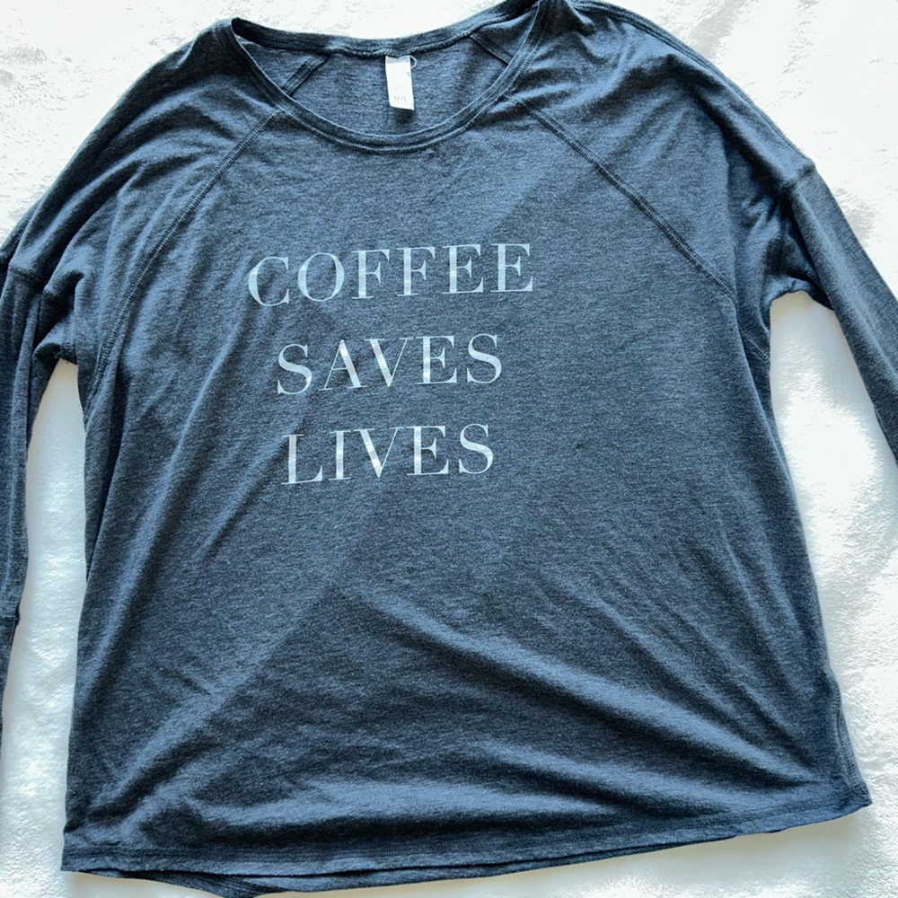 Coffee Saves Lives Women’s Long Sleeve T-Shirt - Charcoal